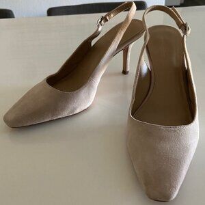 Women's Nude Slingback Heels/Pumps - Size 6 - Ann Taylor
